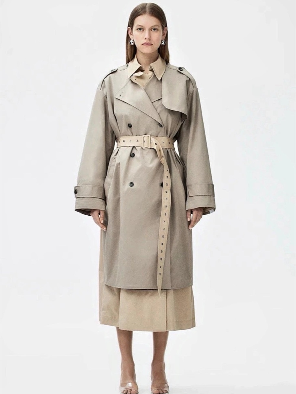 New w/ Tags - trench coat women Size L ROKH X H&M